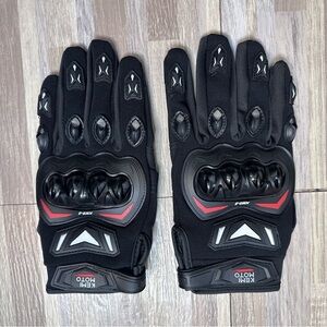 Kemimoto Black and Red Motorcycle Gloves Men’s Size Large New In Box